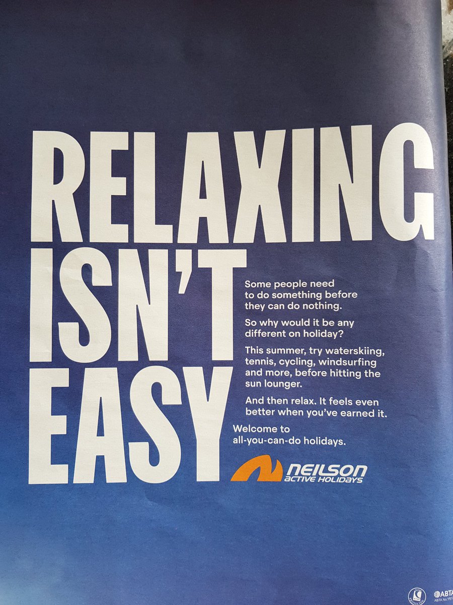 Note sure that we would have seen holiday ads like this a few years back. Perhaps a sign of the times and the need to be more deliberate about how we rest and recharge in a busy world. #beatingbusy