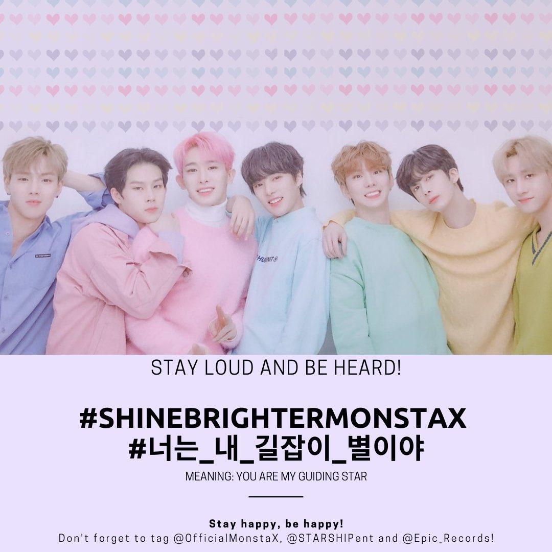 2020022912am KST onwards222nd Hashtags @OfficialMonstaX  @STARSHIPent  @Epic_Records  #ShineBrighterMonstaX  #너는_내_길잡이_별이야 435 official protest Hashtags