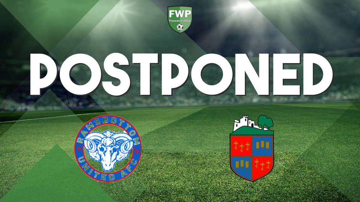 FWPRamsbottomU's tweet photo. POSTPONED: @FWPRamsbottomU v @FWPKendalTown (via Northern League) https://t.co/I2rIwVMv3p https://t.co/kIXqQepKBF