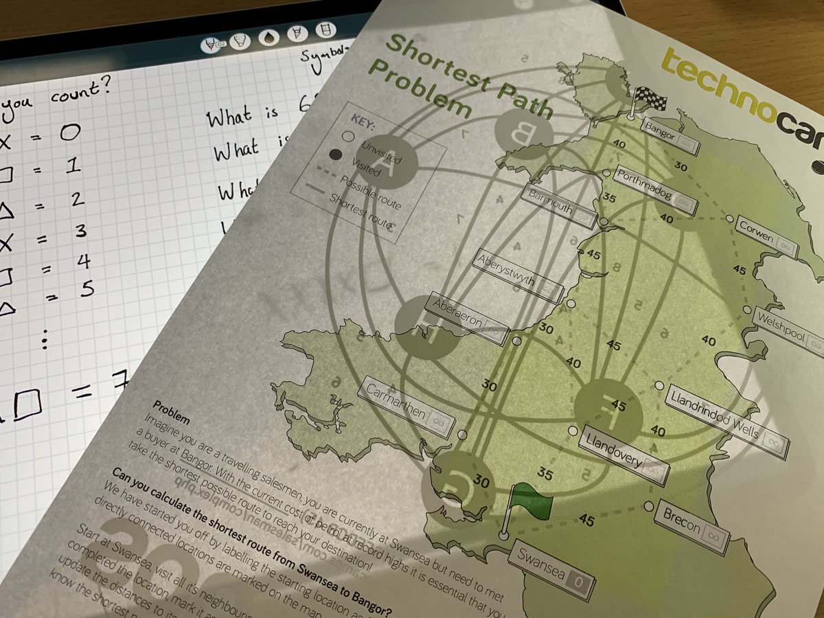 Technocamps's tweet image. What a great Saturday morning! Exploring #numbersystems and #routingproblems as part of @furthermaths #Masterclass