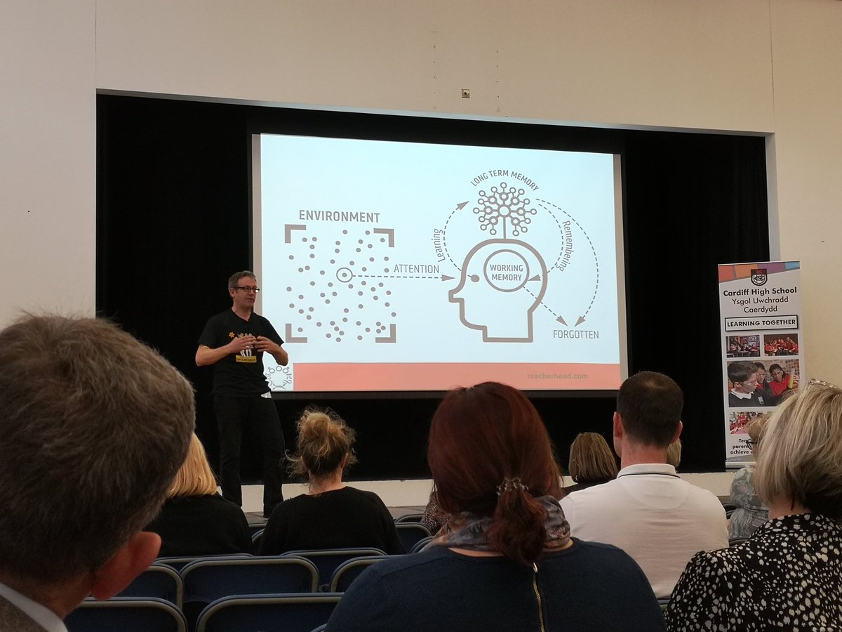 Great start to #rEDCymru with an interesting talk by <a href="/teacherhead/">Tom Sherrington</a> on the importance of curriculum planning and building on prior knowledge, lots of ideas to consider in the classroom #rosenshinesprinciples