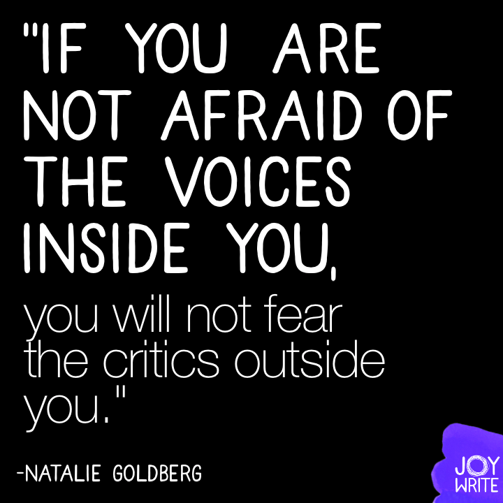 DanielaUslan's tweet photo. "If you are not afraid of the voices inside you, you will not fear the critics outside you." -Natalie Goldberg https://t.co/bFxhuAcX0o