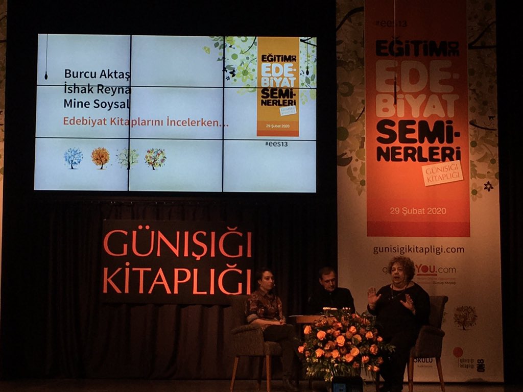 baharbicenaras's tweet photo. @Mine_Soysal İshak Reyna ve Burcu Aktaş edebiyat kitapları üzerine konuşuyor. #ees13 https://t.co/lwuBUGzTBD