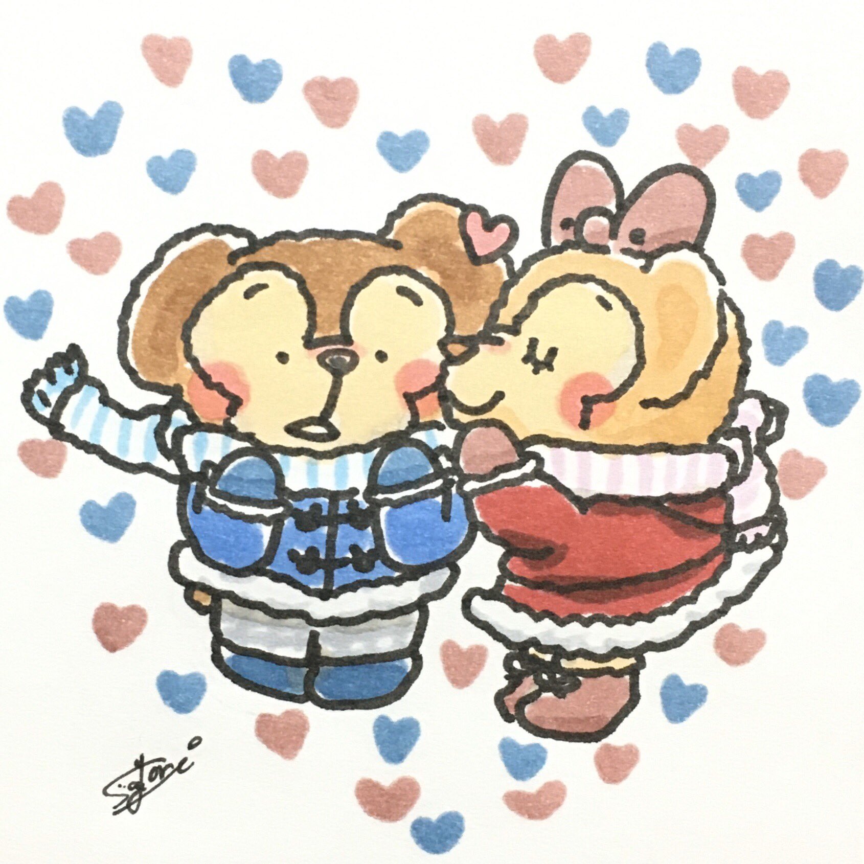 ひーさよ 2 29 リクエスト絵 バレンタインに間に合わず ホワイトデーを待たない投稿 ダッフィ シェリーメイ ダッフィーフレンズ バレンタインデー ホワイトデー イラスト Illustration Duffy Disney T Co C3olelxrfm