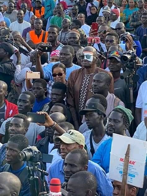 TagueDame's tweet photo. Image du jour même malade nôtre père et présent pour rendre hommage a Guy Marius Sagna @Macky_Sall https://t.co/fORb7z2a5y