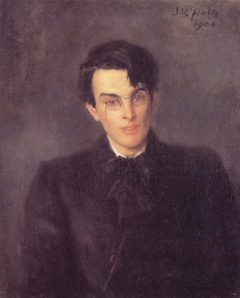 WB Yeats was interested in the Fianna & according to Kieran Hickey, for a printing of his 'Lake Isle of Innisfree' (1888, aged c 23) he was depicted dressed up with wolfskin! No photo available! WB Yeats painted by his father, John Butler Yeats, in 1900. Diamond Painting. 