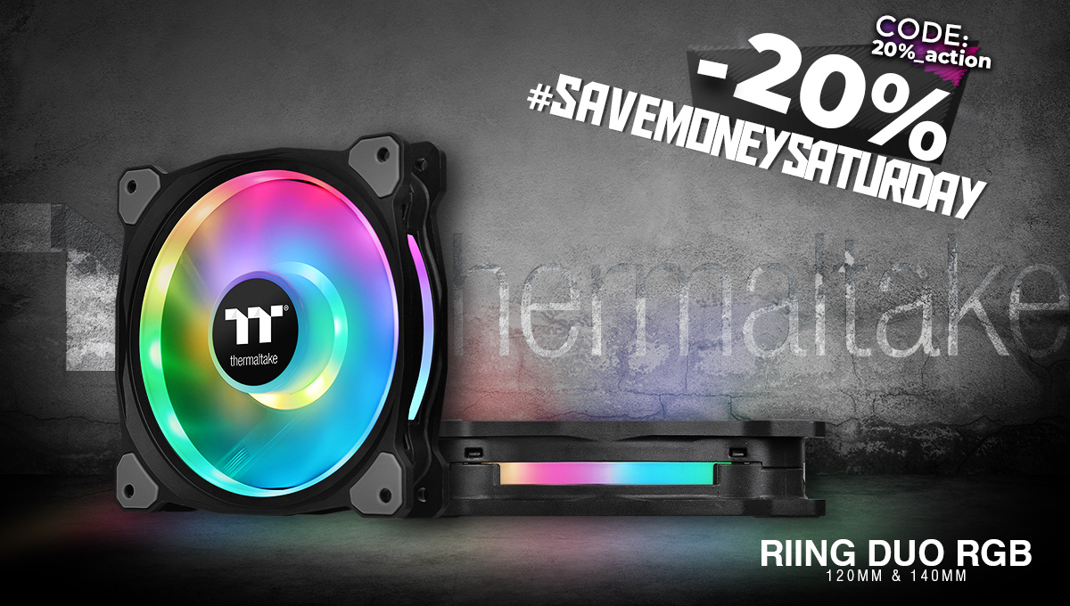 Thermaltake_de's tweet photo. #SaveMoneySaturday
Wenn euer Setup ein kleines farbliches Upgrade gebrauchen könnte, dann solltet ihr euch mal unsere Riing Duo Fans anschauen! -20% + Versandkostenfrei.
➡️ 120mm: https://t.co/qfJ8UDsrap
➡️ 140mm: https://t.co/r6HQ0rHGt6 https://t.co/5gFOVAznXT
