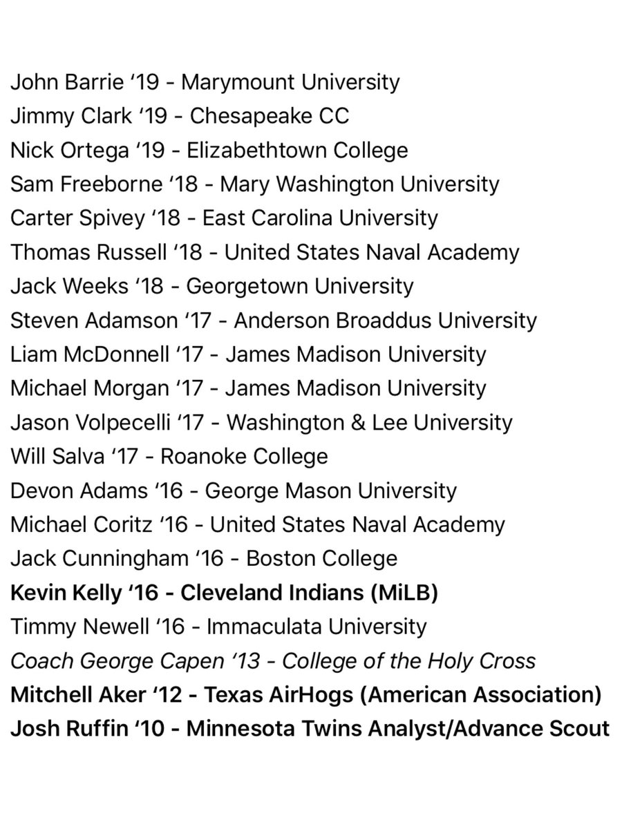 PVI_Baseball's tweet photo. Good luck to all our alumni playing, coaching, or working in college or professional baseball this season. More than 100 @PVI_Baseball alums have gone on to play, coach and/or work in college &amp; the pros in the 21st century alone. #TraditionOfExcellence @PVIAlumni @PaulVICatholic https://t.co/oYnIBdliWa