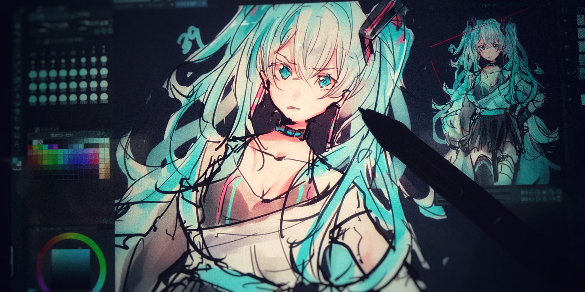 彩羽とも 在 Twitter 上 ミクさん 少しかっこいい感じに描いてみてます 笑 毎度の事ながら落書きです 殴 初音ミク ボカロ好きと繋がりたい イラスト好きさんと繋がりたい イラスト マジカルミライ チケット当たれぇぇぇ T Co 1rqcnrvm7j Twitter