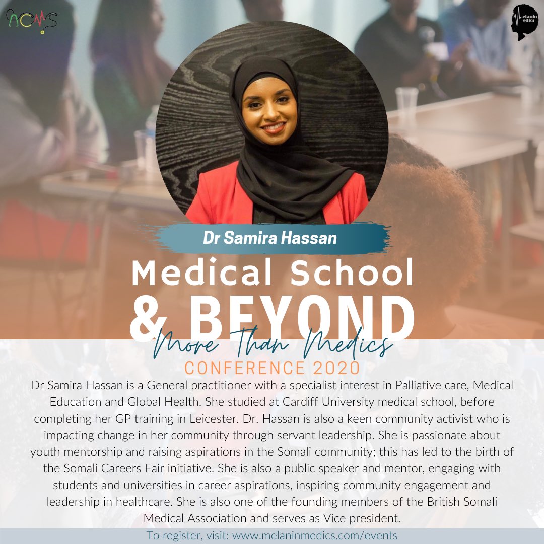 MelaninMedics's tweet photo. Our Conference Speakers #MSB2020
Expect great talks on:
• The Foundation Years as a doctor
• General Practise & Special Interests
• Medical & Surgical Specialties Training
• Doctors Q&A Panel
• Networking
https://t.co/3Ky6Y5EDno
@drsamirahassan https://t.co/s47nAhUgMK