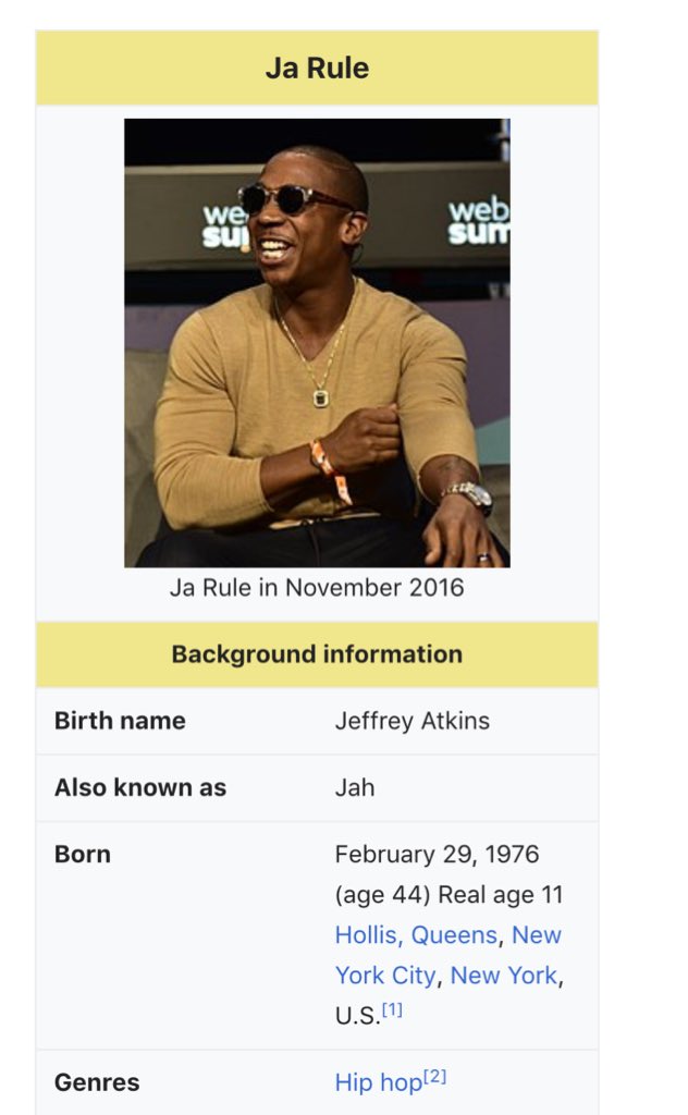 Happy birthday Ja Rule  