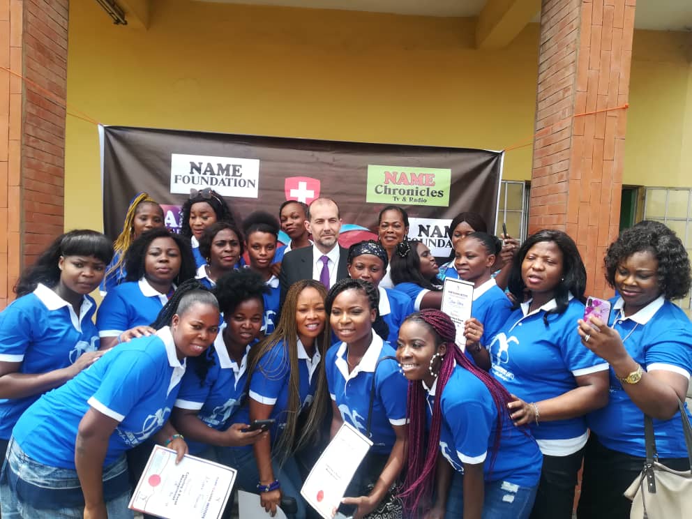 NameFoundation1's tweet photo. Picture speak of NAME Foundation with H.E. Georg Steiner, Swiss Ambassador to Nigeria. We graduated:
33-ICT
36-Catering
14-Graphics Design
3-Fashion Design
6-Fishery
4-Video Editing
3-Business Devt. & 3-Videography
#NAMETrainingInstitute
#NAMEFoundation https://t.co/HdNu1ZMG9t