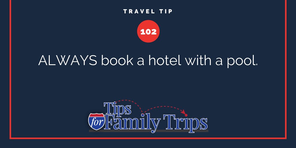 Book a hotel with a pool. You can plan the #vacation YOU want as long as kids get pool time. #travel #tipsforfamilytrips