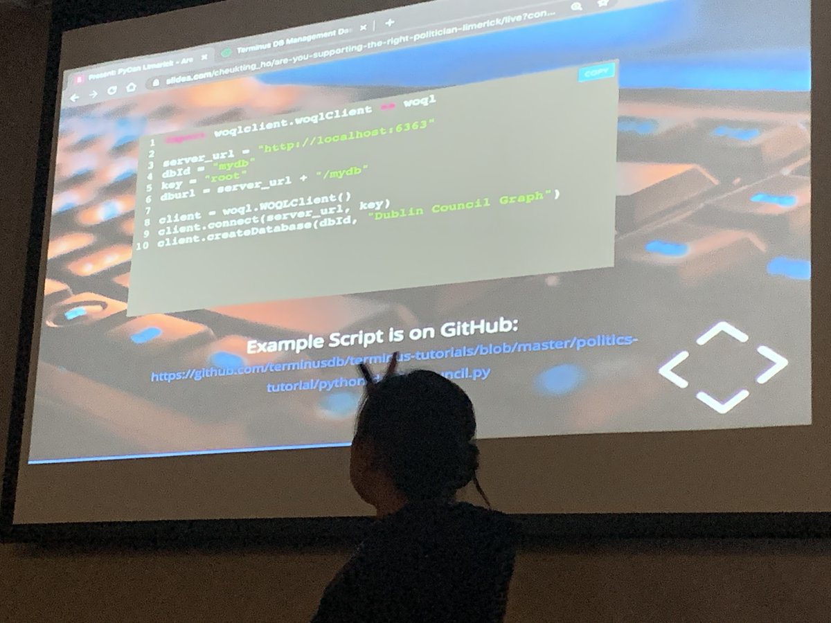 whykay's tweet image. Live Coding with @TerminusDB with @cheukting_ho at #PyConLM. #pydata #pyconlmk #pyie #visualisation