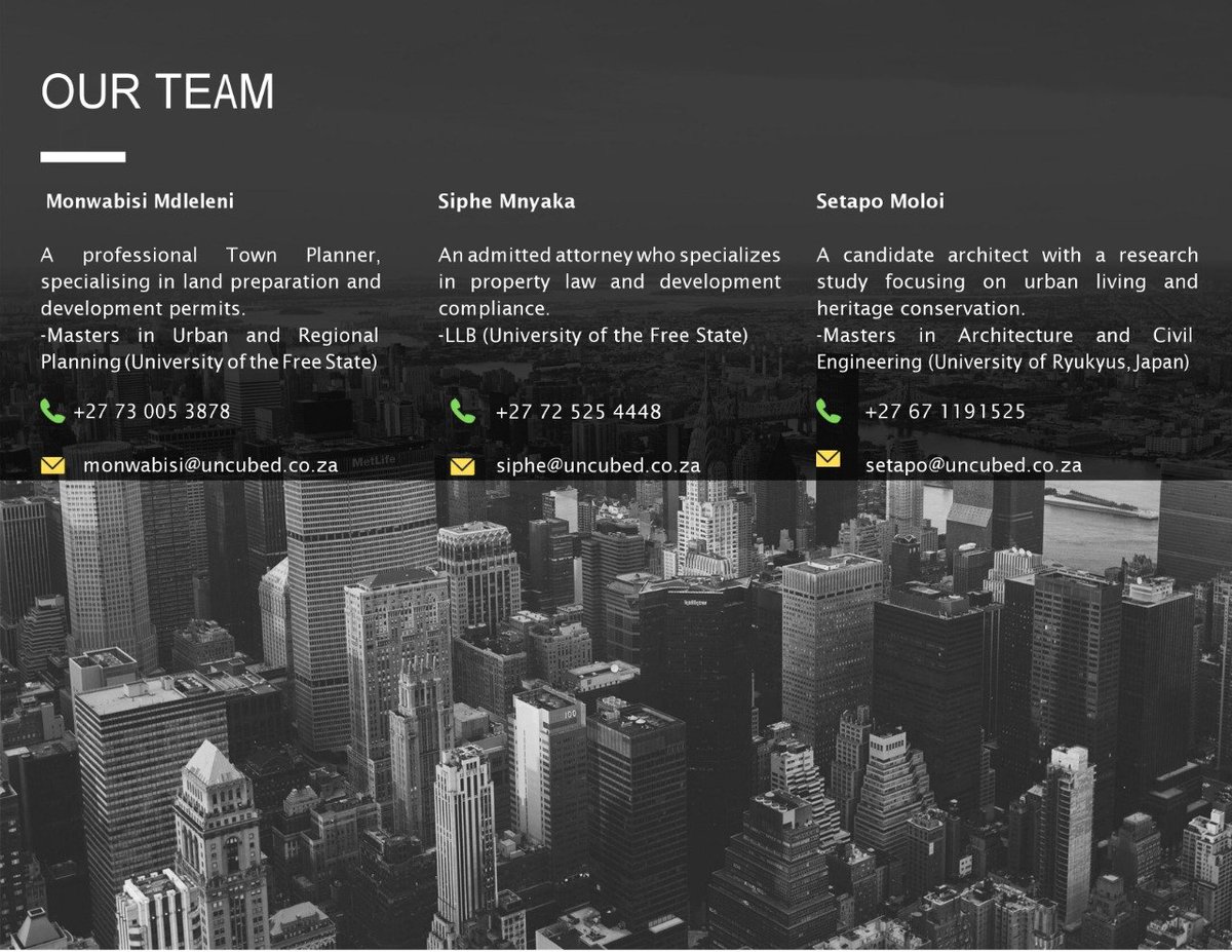 Siphe_mnyaka's tweet image. Uncubed Group, your property specilists.

#uncubed #townplanning #architecture #legal