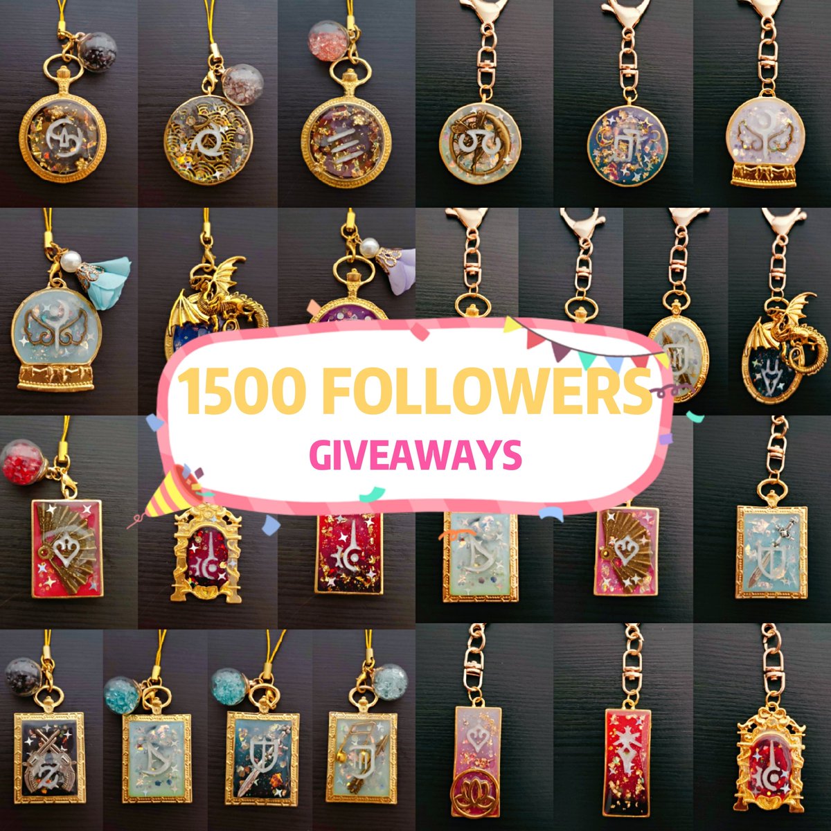 Thank you for 1500 followers 💕
Here's a smol giveaways to thank yall.😳💗
Winner can get a FFXIV golden framed charm!👑

To enter:
✨Follow me
✨Like &amp; Retweet
✨Let me know what job do you want for your charm in the comment!

End 15th March 2020.
Ship internationally 🚀