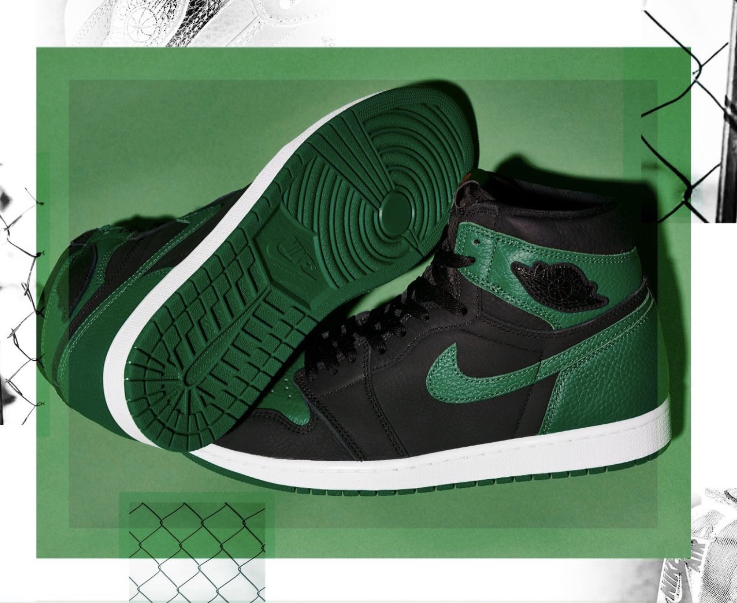 Pine green jordan 1 finish line hotsell