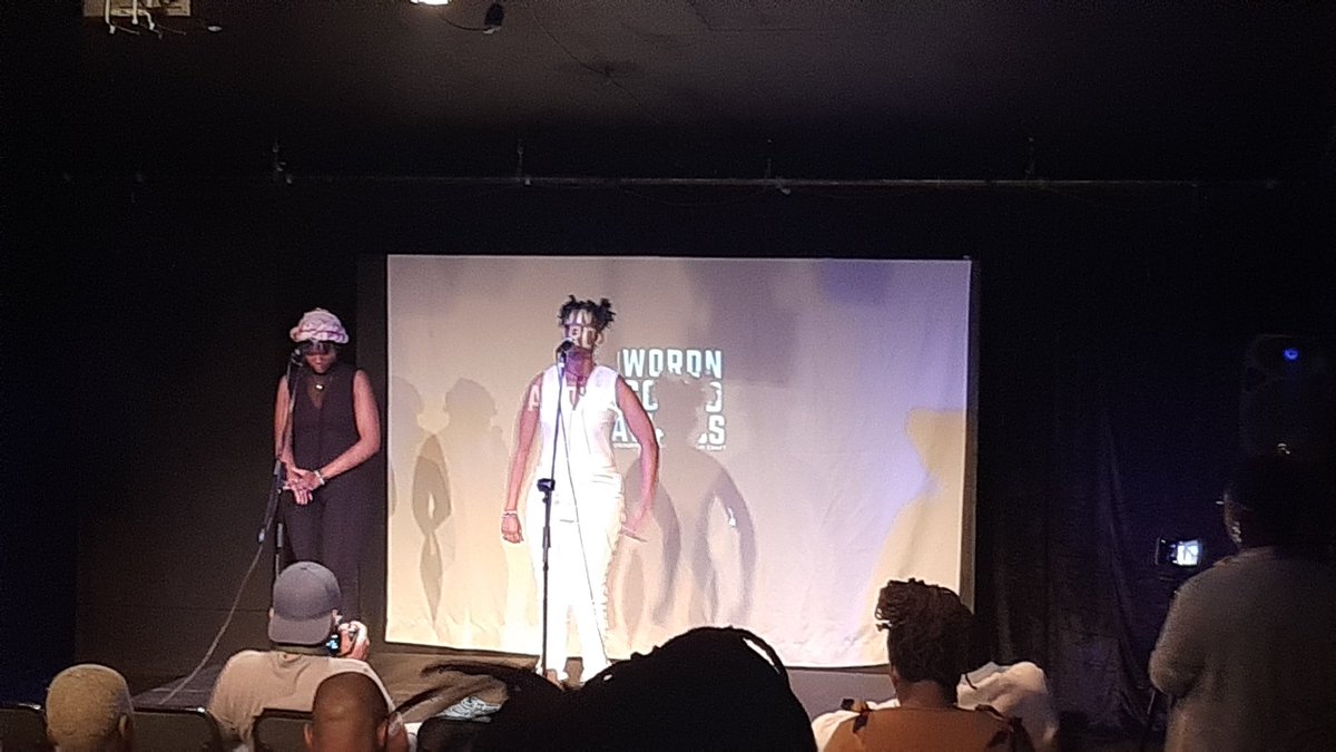 Sello_Makgotho's tweet photo. " I've conditioned myself to write beautiful poems about ugly things, poems about me" 

- @mfumo_  and @Fumane_N  ( Yamoria ) 

#WnSAwards 
#WordAndSoundsAwards https://t.co/GhUOzqU3nE