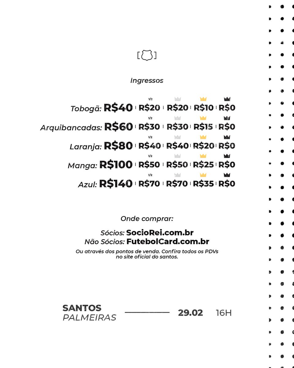 GaleriaSantista's tweet photo. Dia de Santos, no PACAEMBU, e ainda tem ingresso sobrando?
Corre pra garantir o seu através dos sites ou PDVs. #VemProPaca. https://t.co/ufjYtEZRAK