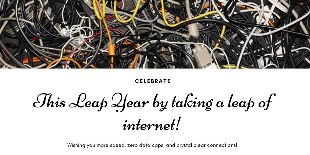Just because a #LeapDay comes once in 4 years doesn't mean #goodinternet should too! 
Don't fall for contractual #hoax &amp; opt for a blazing fast internet connection, right freaking now! 
Visit: bit.ly/SeamlessIntern…

#LeapYear #LeapYear2020 #LeapYearbirthday #SaturdayMorning