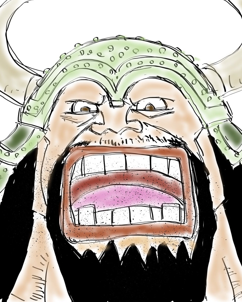Iq One Piece 正解は トモス でした アトモスですね 水牛アトモス 白ひげ海賊団13番隊隊長でやんす W ワンピース イラスト