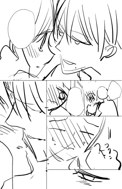 没ネームをちょろ見せ。でこちゅーは入れるかどうかギリギリまで悩み泣く泣く削りました
#新戸ちゃんとお兄ちゃん