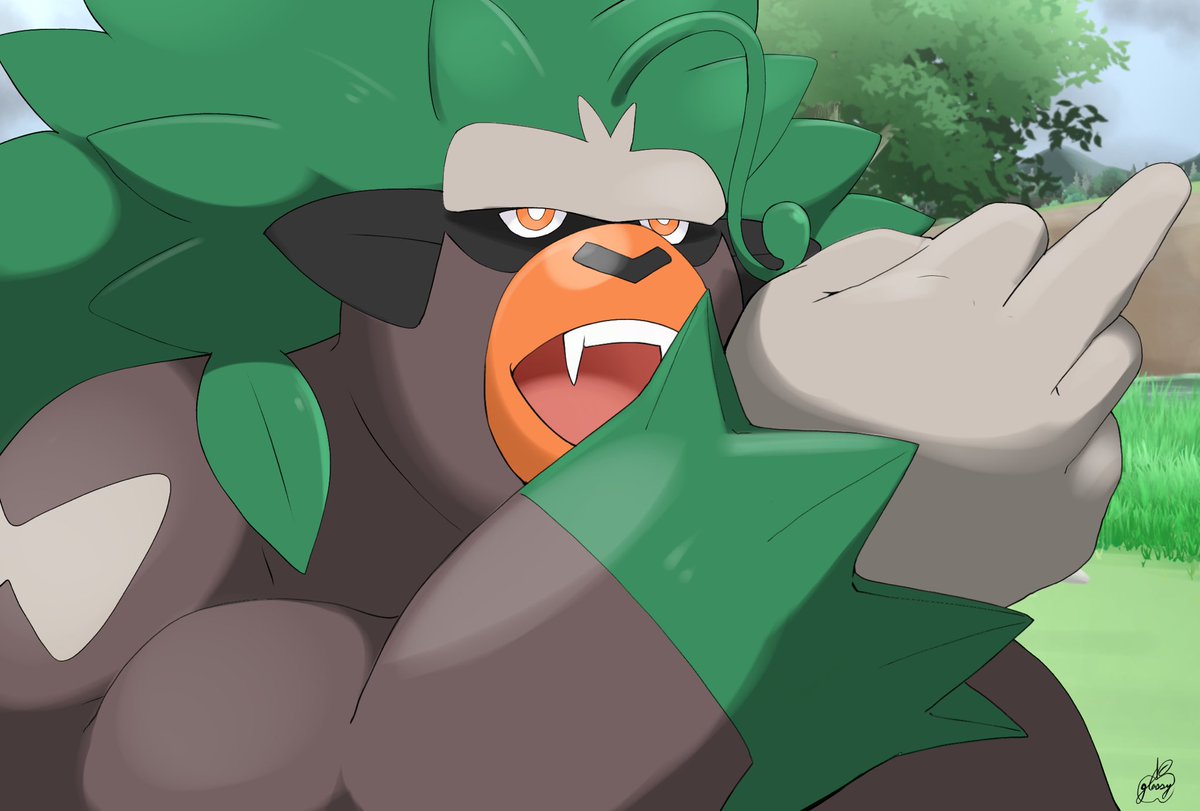 solo pokemon (creature) open mouth outdoors tongue grass sky  illustration images