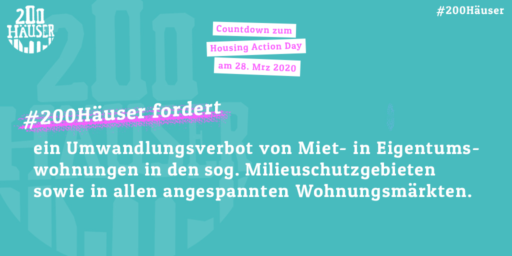 <a href="/f_schmidt_BB/">Florian Schmidt</a> <a href="/HDay2020/">HayDay2020</a> <a href="/MietenwahnsinnB/">#Mietenwahnsinn-Bündnis</a> @BMieterverein <a href="/housingforalleu/">Initiative "Housing for All"</a> 📢Noch 28 Tage bis zum #housingactionday!🗓️

#Umwandlungsverbot #200häuser #mietenwahnsinn  @BGemeinwohl  <a href="/MieterEcho/">B.MieterGemeinschaft</a> @BMieterverein <a href="/DMBMieterbund/">Deutscher Mieterbund</a> <a href="/bizimkiez/">Bizim Kiez *account hier inaktiv*</a> <a href="/bmi_bund/">Bundesministerium des Innern</a>