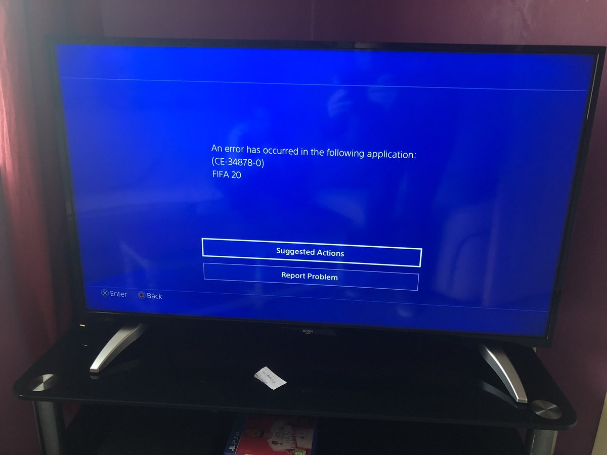 JamesGeorge96's tweet photo. @AskPS_UK can you tell me why I keep getting this when I try start my fifa20 up https://t.co/2g81nPn7Qj