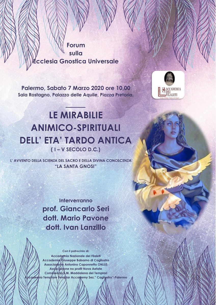 redcross_sword's tweet photo. Sabato 7 marzo 2020 convegno sulla Gnosi https://t.co/4TEmRb8H8a
