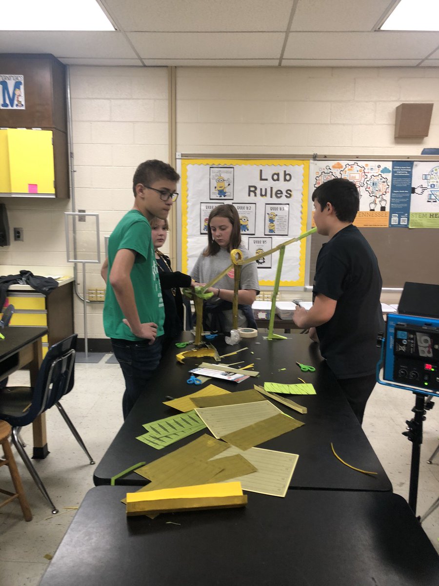 mesgreenwave's tweet photo. Fifth grade PBL is “rolling” along! Students are designing roller coasters to incorporate into a Theme Park. Future engineers at work. #STEM #bestyearever @theTSIN @kgwoody3 @LDMcfall https://t.co/PiSRIn8hMF