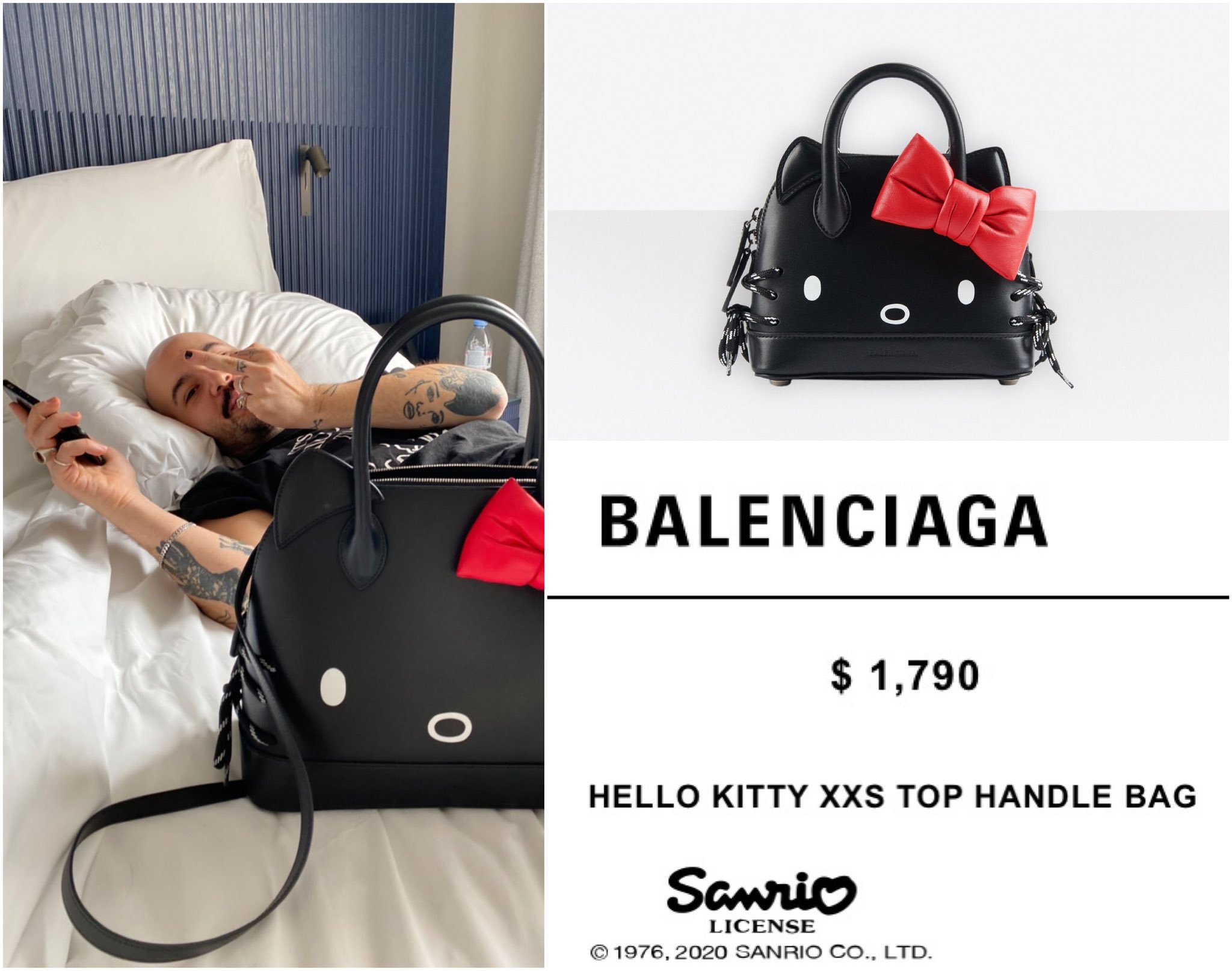 Balenciaga Black Hello Kitty Tote Balenciaga