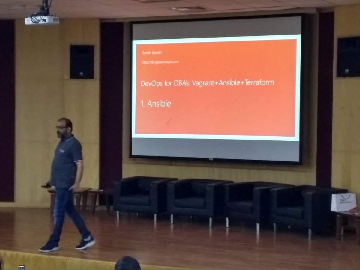 hiteshgondalia's tweet image. Great session by Suresh Gandhi.
#AIOUGHyderabad 
#DevopsforDBA