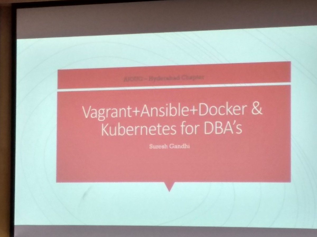 hiteshgondalia's tweet image. Great session by Suresh Gandhi.
#AIOUGHyderabad 
#DevopsforDBA