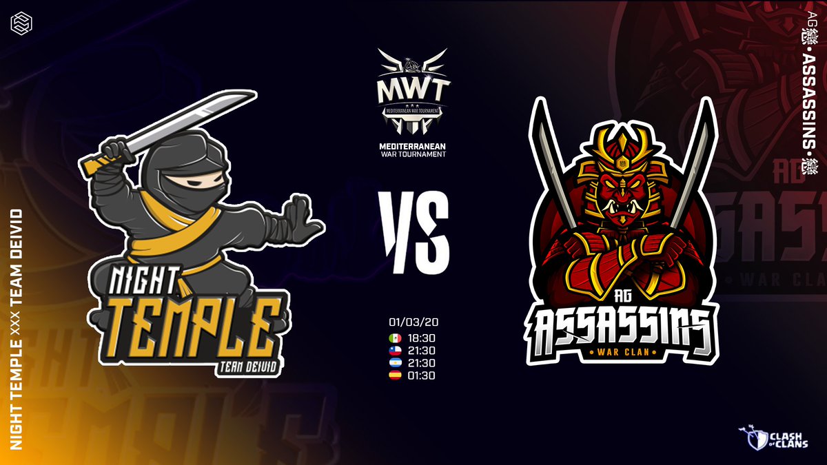 🔥 JORNADA 1 - MWT 🔥

En el día de mañana jugaremos nuestra primera guerra en nuestra participación en la MWT - Modalidad Ruby (3/4/6/7), ni más ni menos que contra el clan argentino @AG_ASSASSINS

Desearle mucha suerte a nuestro rival y que gane el menos manco 😜💪🏽