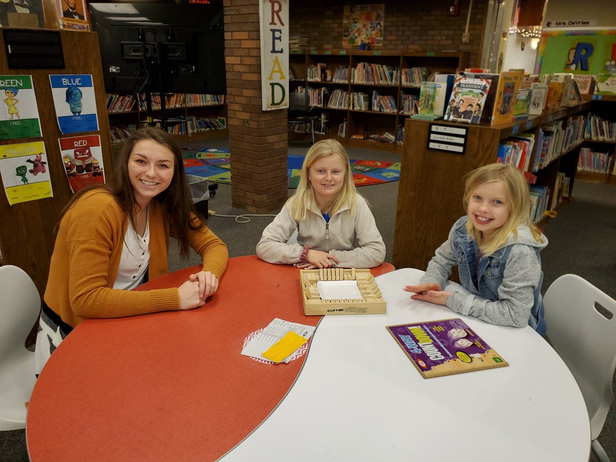 Board games first thing on a Friday morning with our High School peers! I wonder who had more fun??? <a href="/SpiritLakeIA/">Spirit Lake Schools</a> #Realtionships