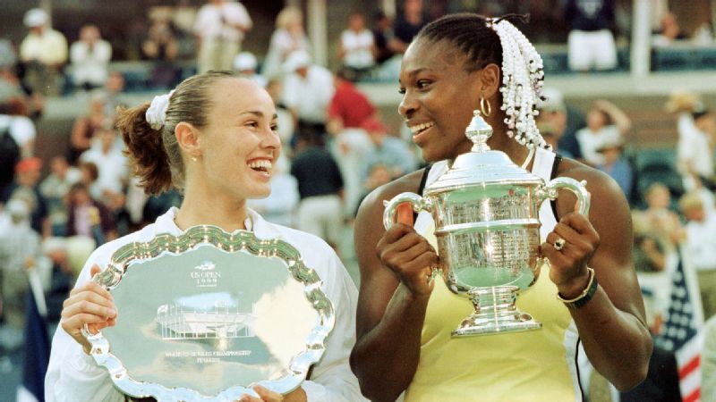 Two years later, the younger sister, Serena, did one better by winning the US Open, defeating the same opponent her sister faced, Martina Hingis, and firmly heralding a new era of Big Babe tennis and athleticism not previously seen in the game.