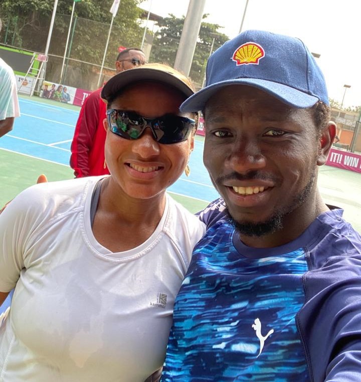 Shell_Nigeria's tweet photo. Meet the dynamic #Shell Tennis talents!
Congratulations for the #NOGIG2020 Men's Doubles🏅👏 Bronze medal! https://t.co/48fjCjiNT3