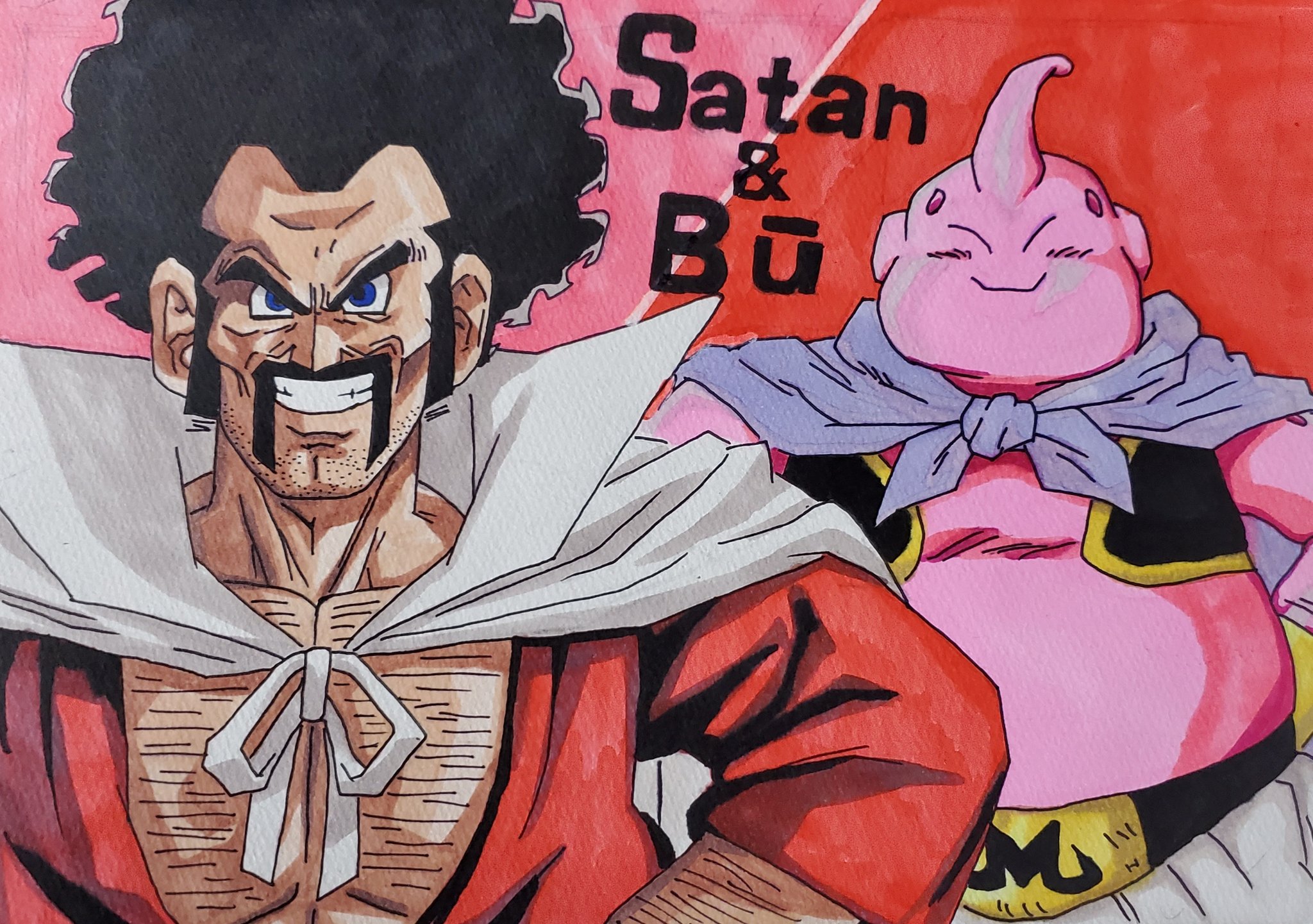 Dauchi アナログ絵 ドラゴンボール ミスターサタン ブウ T Co Pmghe5frhu Twitter