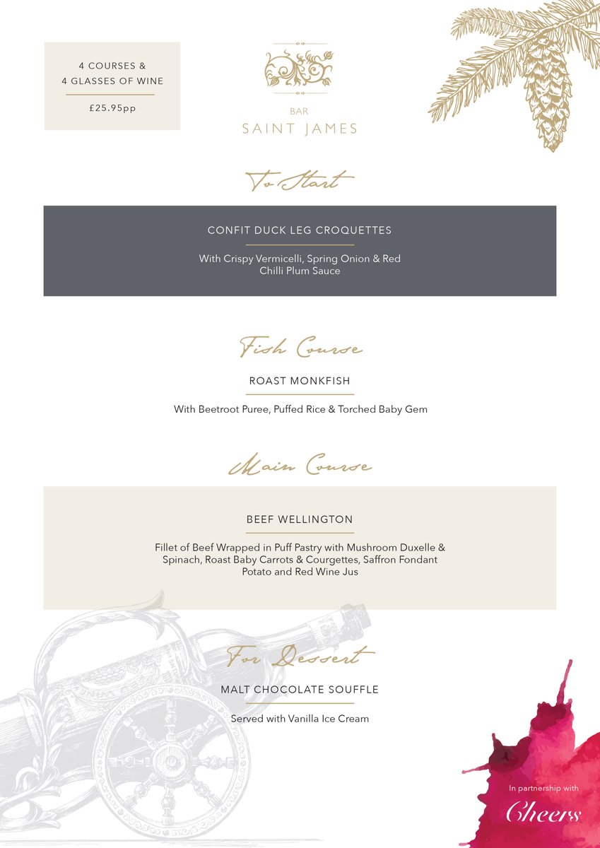 BarSaintJames's tweet photo. Join us for a 'Gourmet' themed evening on Thursday 5th March at 7:30pm at our intimate Uplands venue.

You can book here: https://t.co/BTSIx6joY0 https://t.co/Fd2NeSRUvY