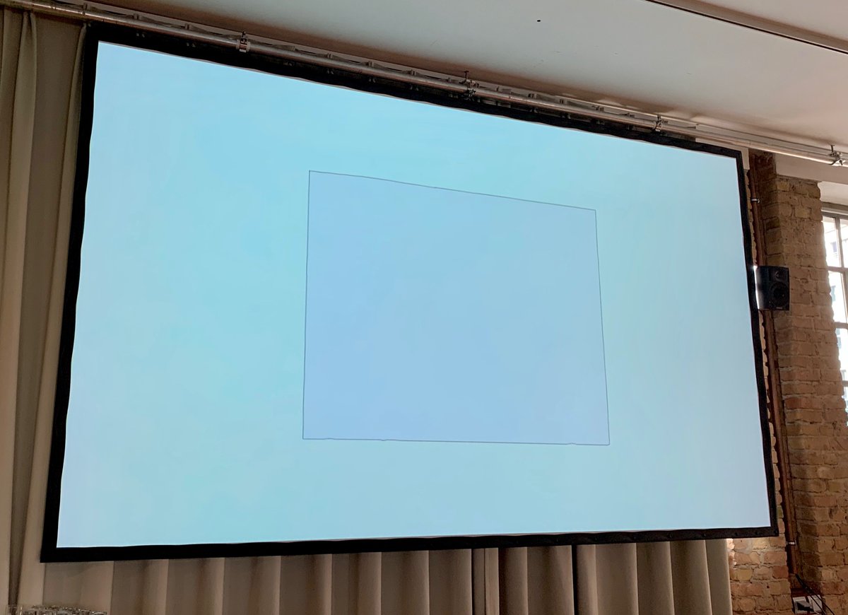 “For some of us it’s a rectangle. For others, it’s home. It’s a map of Colorado.” — <a href="/joannecheng/">Joanne Cheng @joannecheng@hachyderm.io</a> #clojuredconf