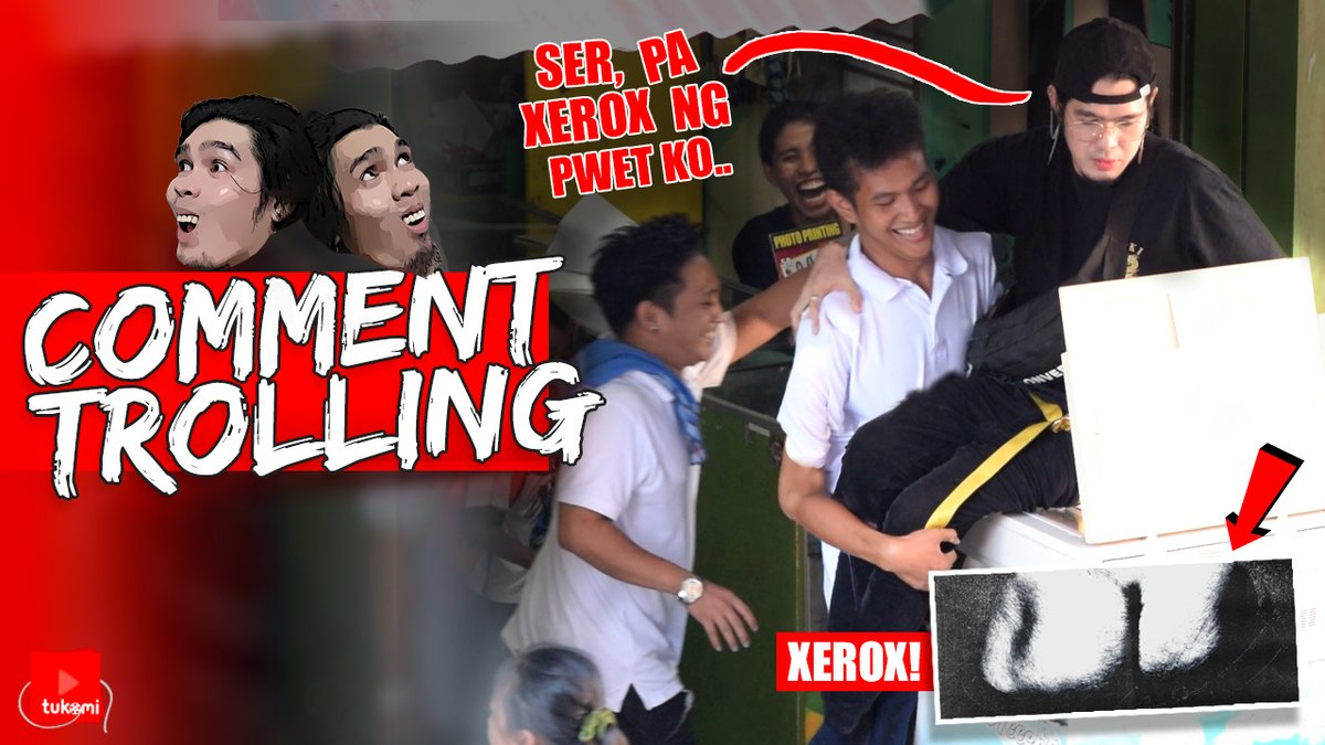 TukomiOfficial's tweet photo. Hohohooooy! Bagong #TukomiCommentTrolling episode kasama ang Petmalung Pambansang Oppa @EmmanNimedez LezgoOoOo!!!πππ€ͺ
"Ipa-XEROX Mo Ang Pwet Mo!" | Comment Trolling Ft. Emman Nimedez
π€https://t.co/NM5akMpNyx
#TukoMan #TukomiXEmmanNimedez #GoodVibesSquad #LilTRepresent https://t.co/Fch59RXkTJ