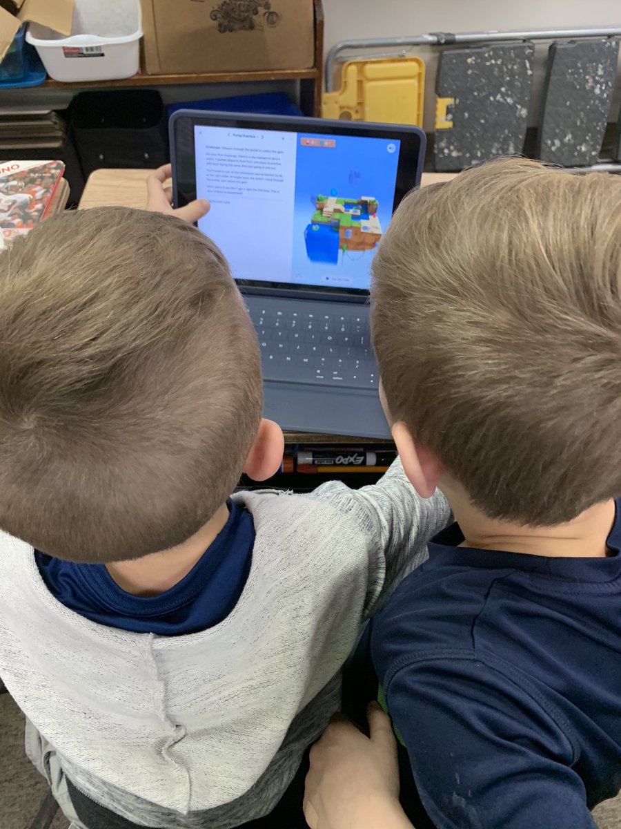 kierclass's tweet image. Coding Buddies
We invited Mrs. Thompson’s first grade class to learn more about coding using Swift Playground. Some groups advanced to the functions lessons in 20 minutes! #3rdatbis #ithinkbhawk