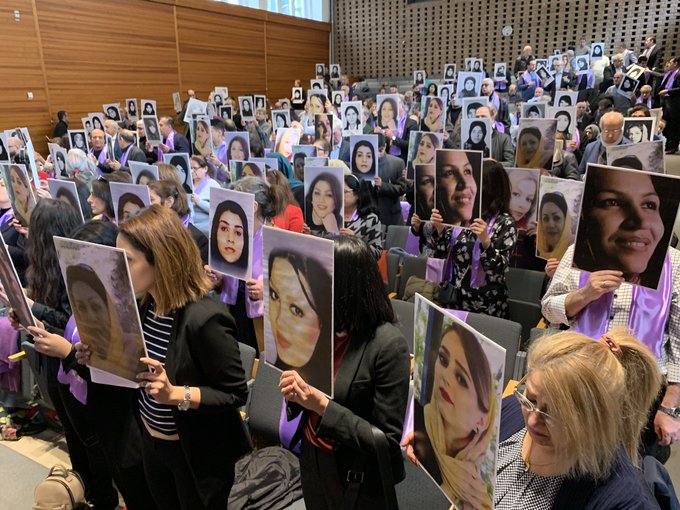 Maryam_Rajavi's tweet photo. We declare #IWD2020, the day of Women Martyred in the #Iran Uprising in November 2019 – Message to the gathering of Iranians in Stockholm #WomenForce4Change
https://t.co/0HpR6fzusV https://t.co/gUPHrfdTOo