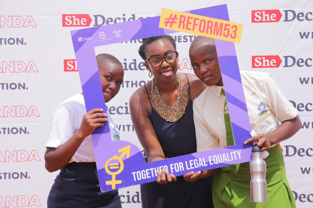 #NewNormal means "empowering adolescent girls and young women through education." 
#SheDecidesFestUg20