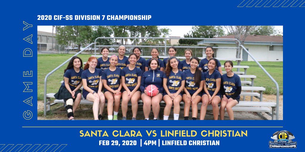 What day is it?It’s Gameday!come support your Lady Saints in the @CIFSS  D7 Championship Game! #GoSaintsGo #SCCIF #SmallSchoolBigHeart #TrustTheProcess #WinForCapi #ToBeASaintIsAWayOfLife #YOUNGandTalented @vcspreps @TCAAinformation @CityofOxnard @schs_saints @alby805