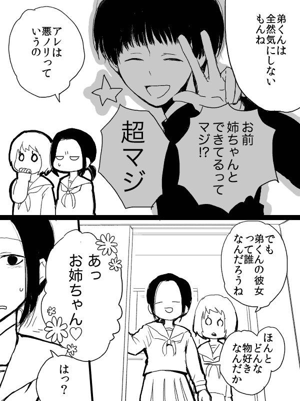 近親間(双子の姉弟)恋愛の少女漫画。その2。いきなり作画がアナログになります。
続きます。 1/6 