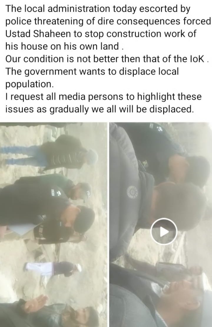 azeem_hunzai's tweet photo. Stop the illegal activities and grapping the lands of Indigenous people of Hunza without their will.
#DownWithAdministration
#DownWithColonialRules
#DownWithColonisers
#SayNoToQabzaMafia
#HunzaNeedAttention
@YawarOfficial
@nisarhasnain2 @HasnainRamal2 @sakhiasifweer @gbeepk https://t.co/Z86BMUuBwq
