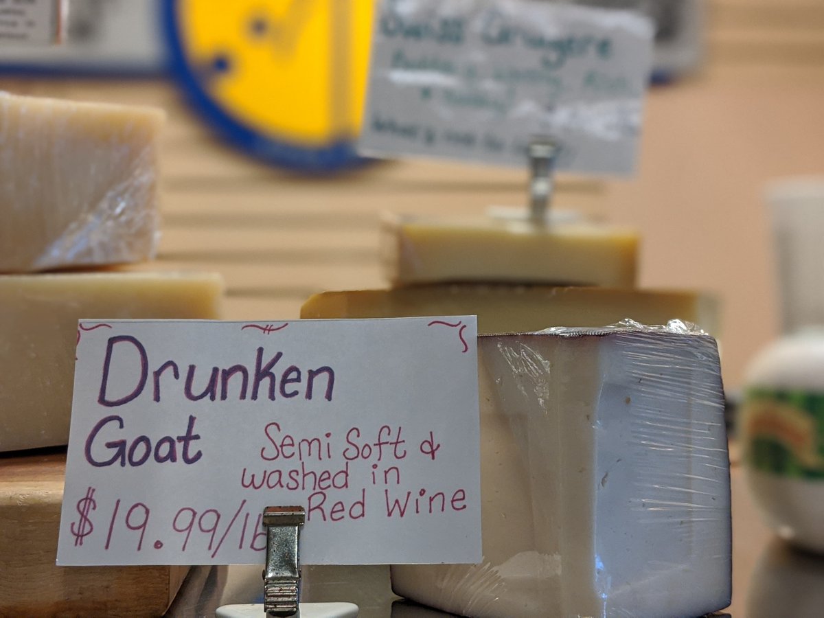 FlintFarmMarket's tweet photo. ๐ท๐๐ง Drunken Goat Cheese from Hill's Cheese is a delicious addition to your charcuterie board or snack time! Pick yours up every Tues, Thurs or Sat.
#Flint #Flintfarmersmarket #Drunkengoat #Redwine #Goatcheese #Hills #Cheese #Downtownflint #Michigan #Geneseecounty https://t.co/c2PfGWTIfm