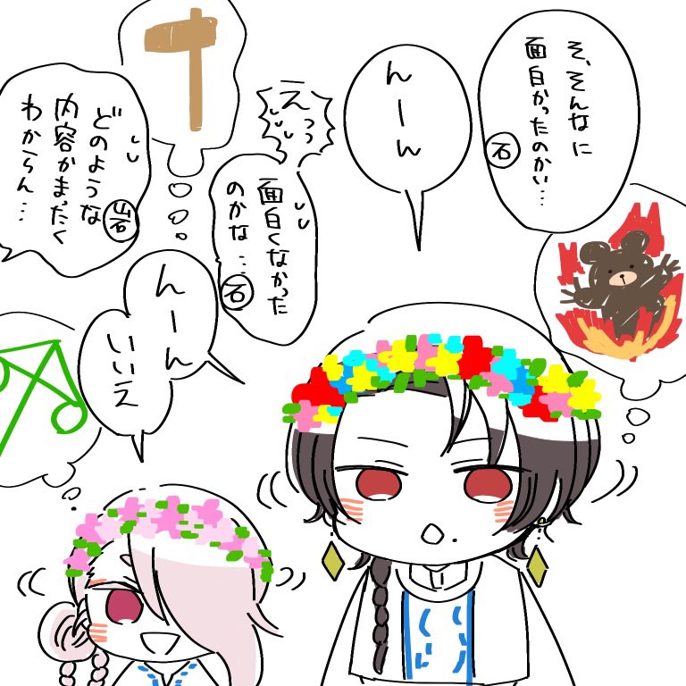 あの映画を観た清光と今剣???????????(メチャクチャらくがき) 